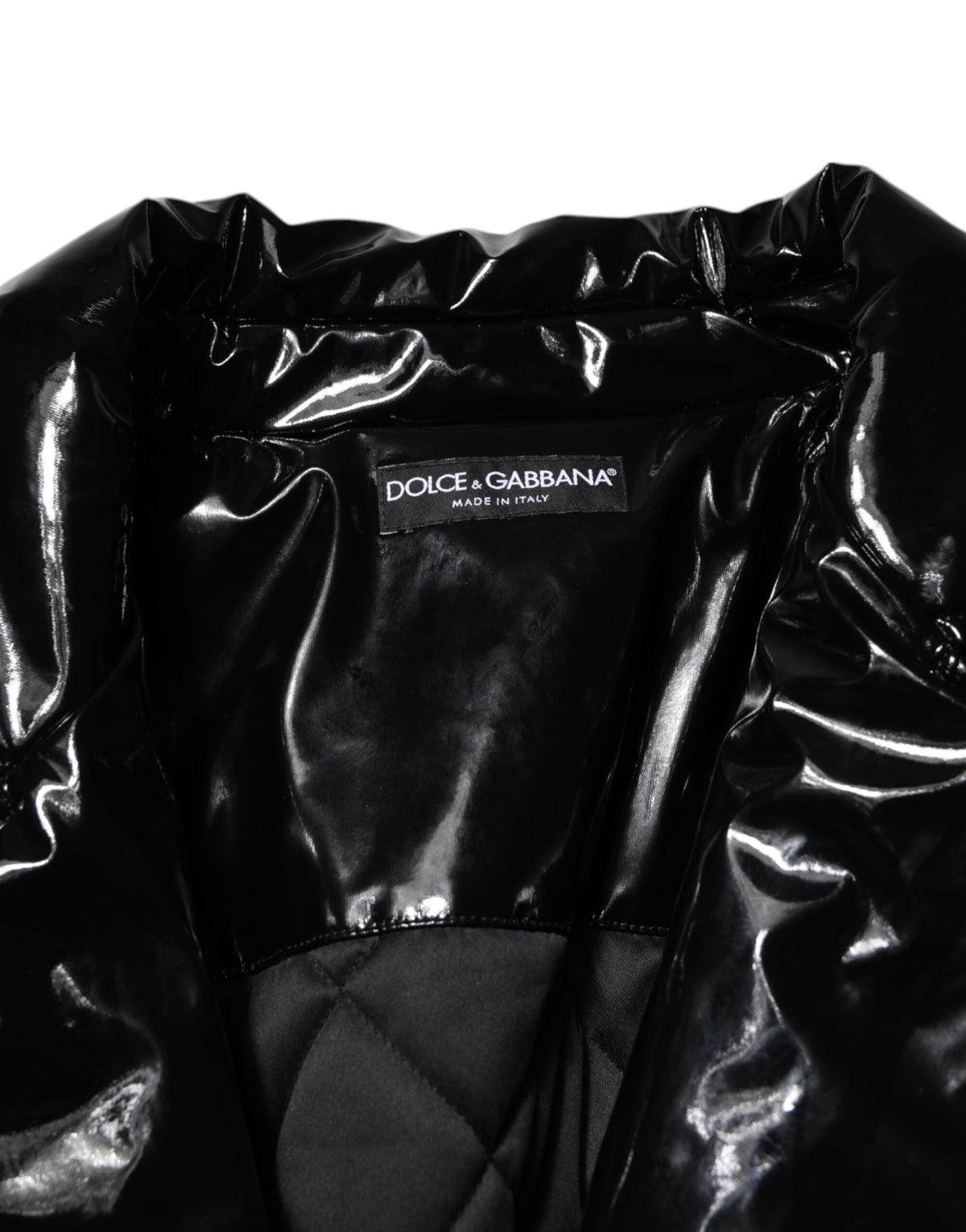 Dolce & Gabbana Women's Quilted Polyester & Polyurethane Puffer Jacket - Black