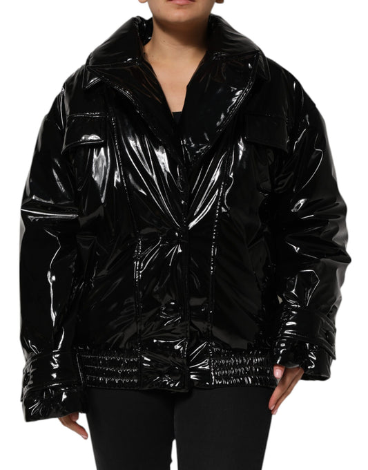 Dolce & Gabbana Women's Quilted Polyester & Polyurethane Puffer Jacket - Black