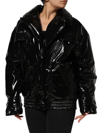Dolce & Gabbana Women's Quilted Polyester & Polyurethane Puffer Jacket - Black