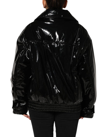 Dolce & Gabbana Women's Quilted Polyester & Polyurethane Puffer Jacket - Black