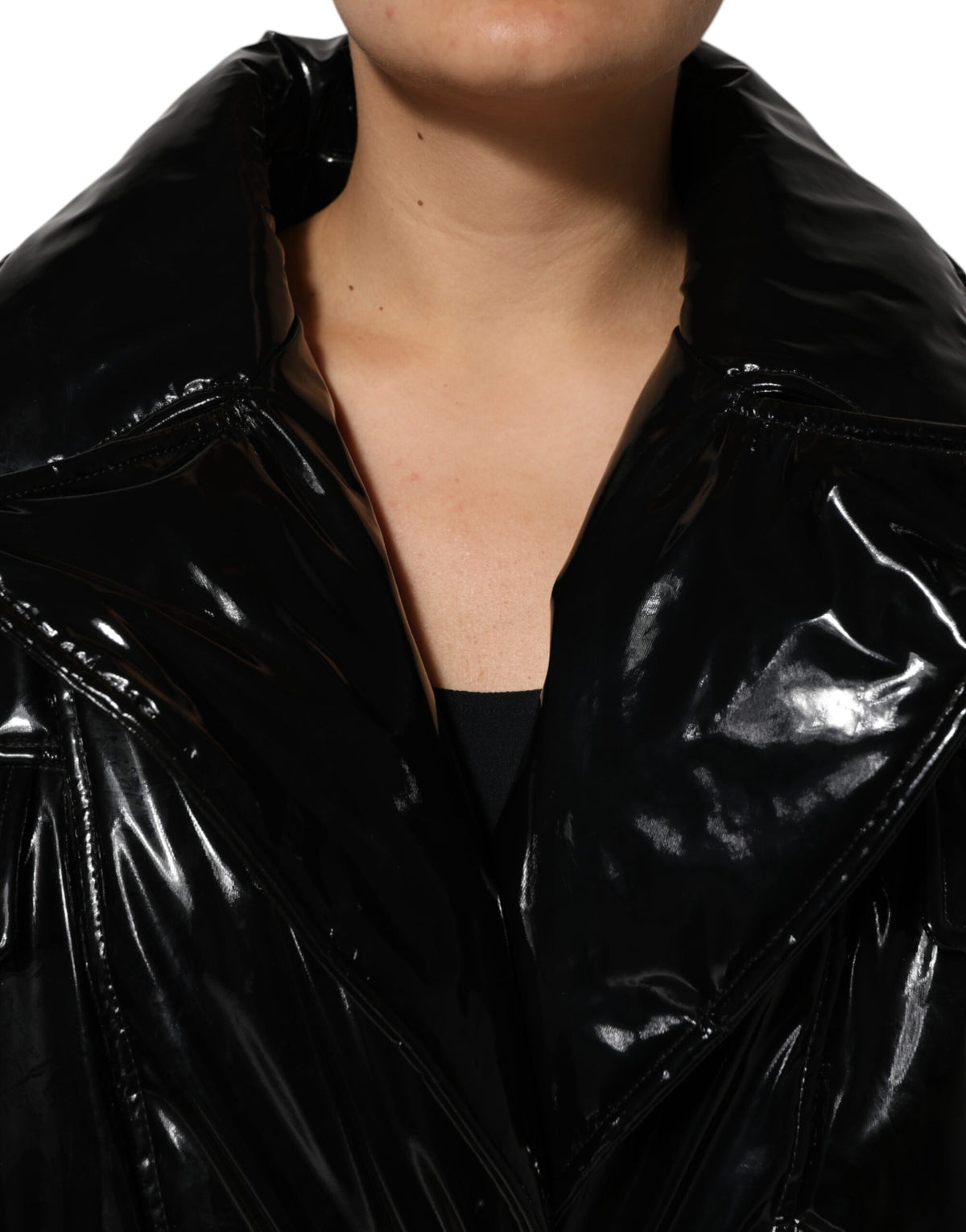 Dolce & Gabbana Women's Quilted Polyester & Polyurethane Puffer Jacket - Black