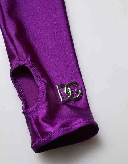 Dolce & Gabbana Women's Stretch Nylon One-Piece - Purple