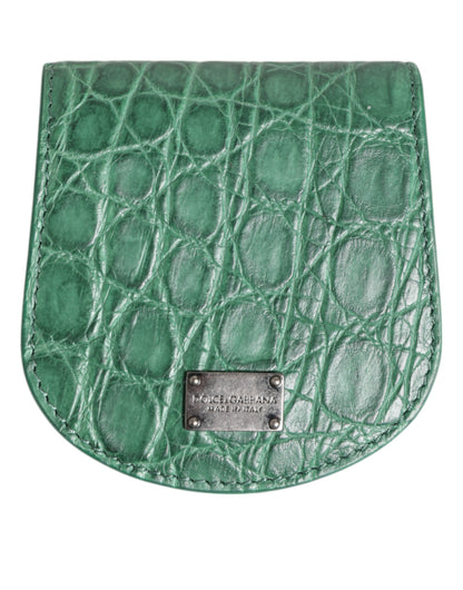 Dolce & Gabbana Caiman Leather Wallet - Green