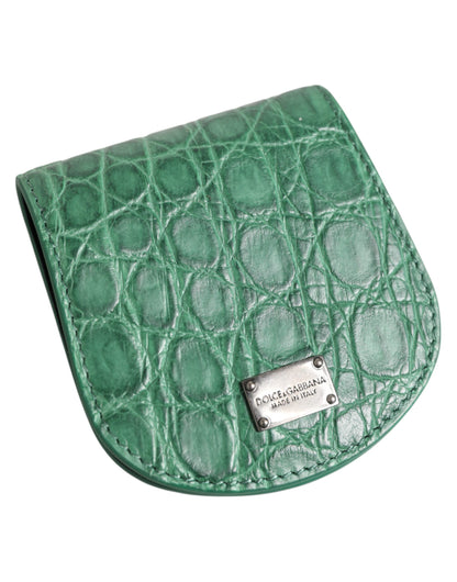 Dolce & Gabbana Caiman Leather Wallet - Green