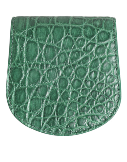 Dolce & Gabbana Caiman Leather Wallet - Green