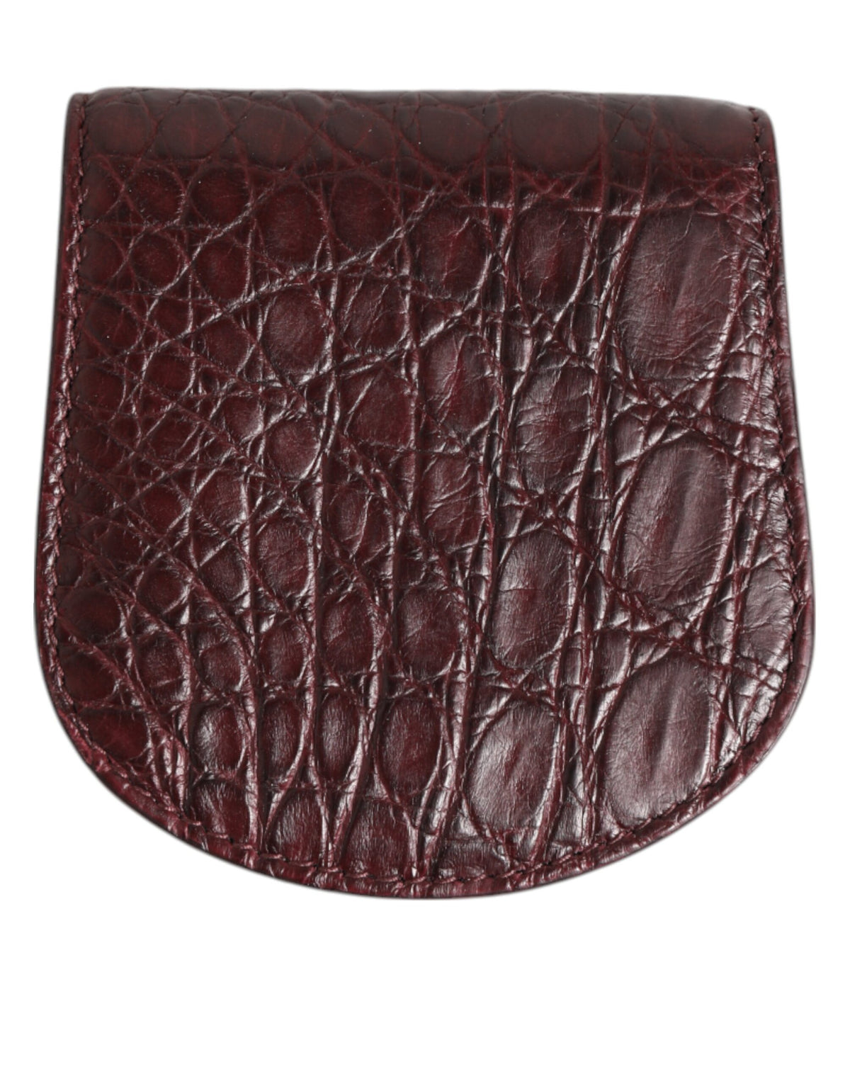 Dolce & Gabbana Caiman Leather Wallet - Brown Burgundy