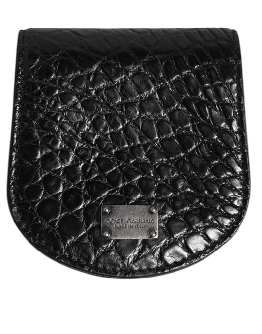 Dolce & Gabbana Caiman Leather Wallet - Black
