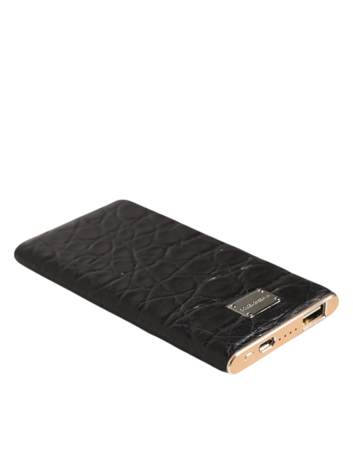 Dolce & Gabbana Exotic Skin Leather Power Bank - Black