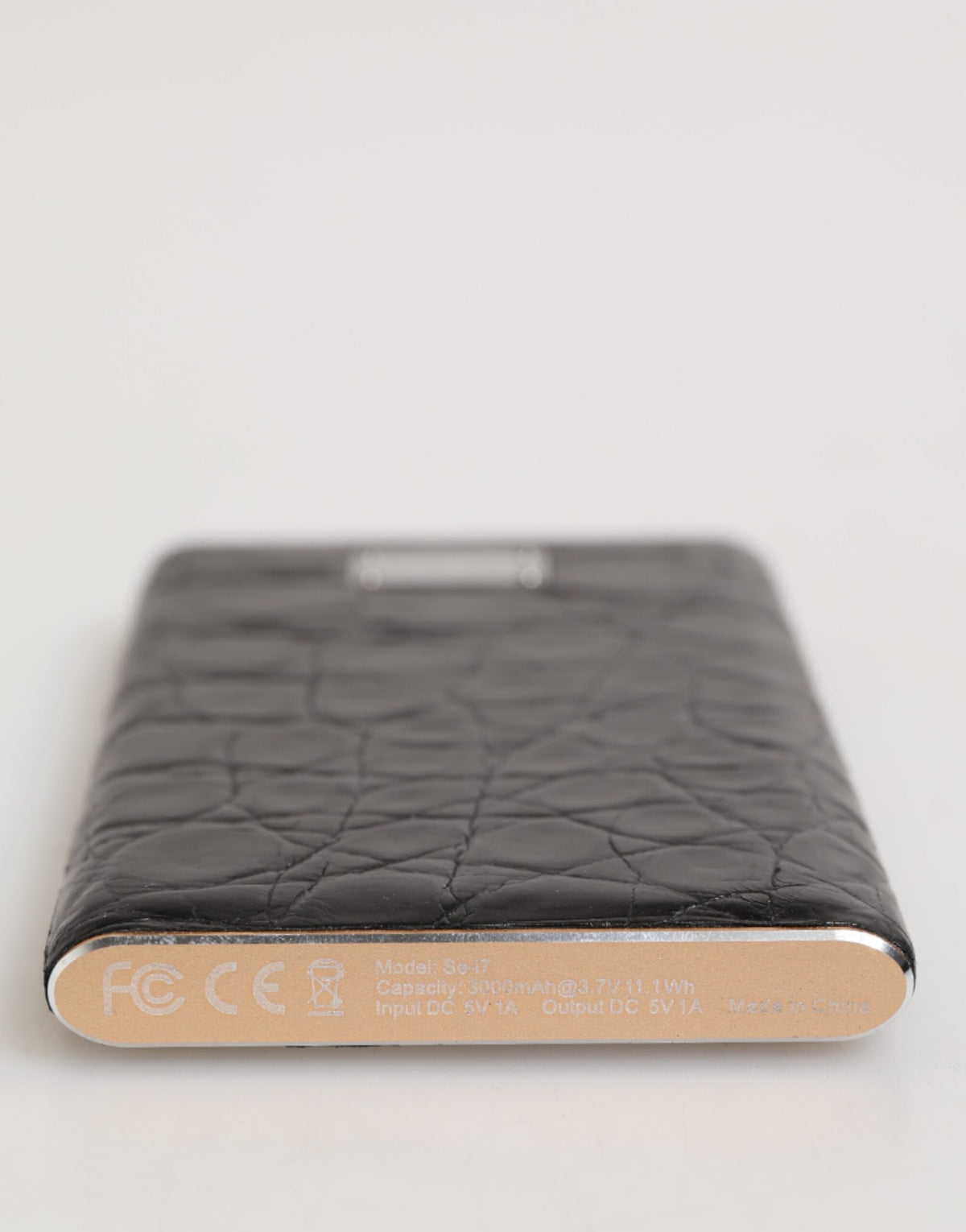 Dolce & Gabbana Exotic Skin Leather Power Bank - Black