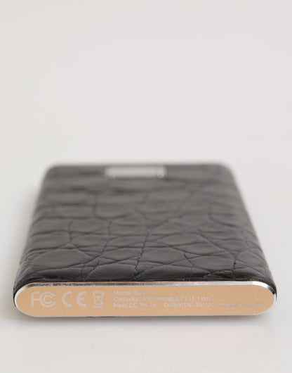 Dolce & Gabbana Exotic Skin Leather Power Bank - Black