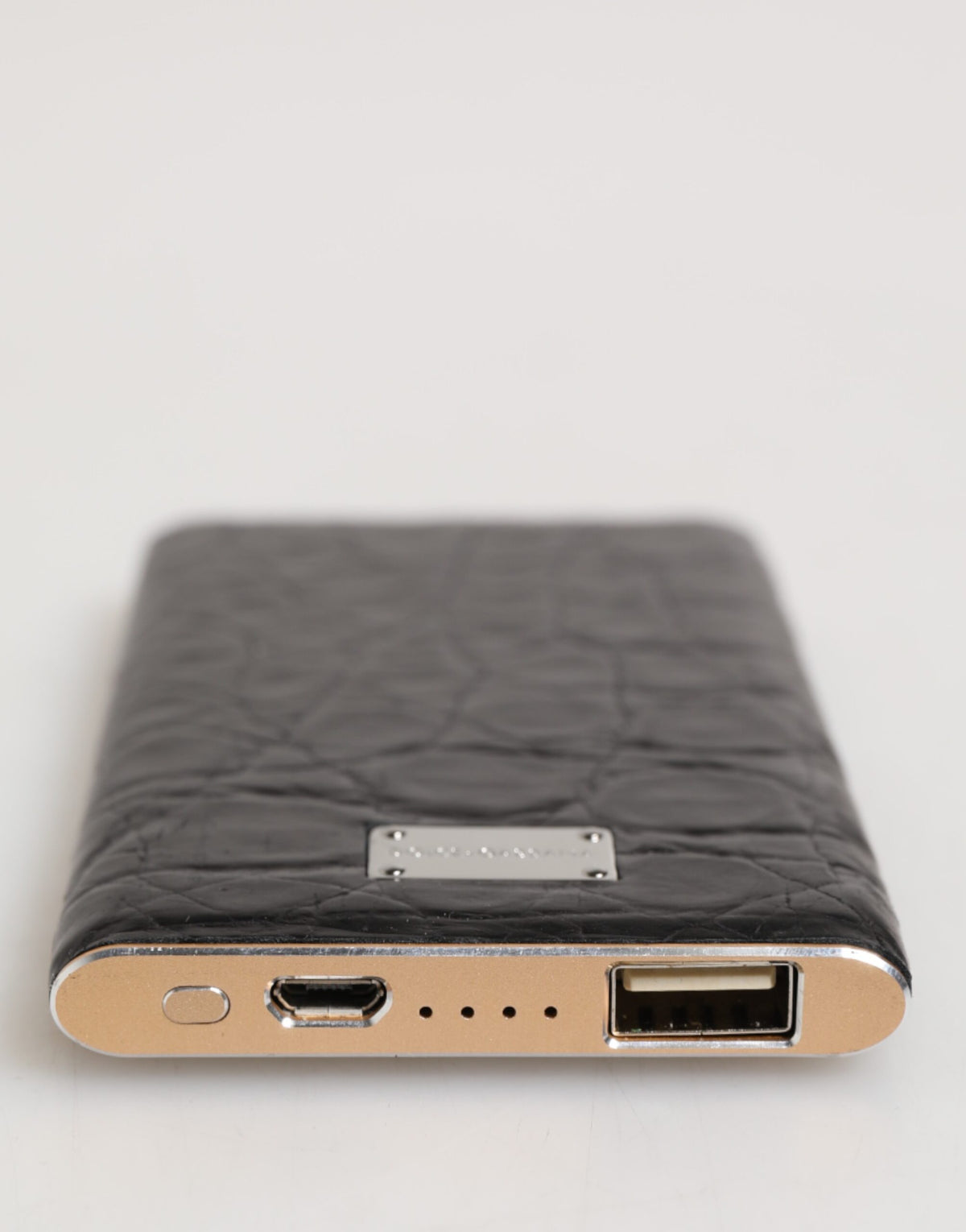 Dolce & Gabbana Exotic Skin Leather Power Bank - Black