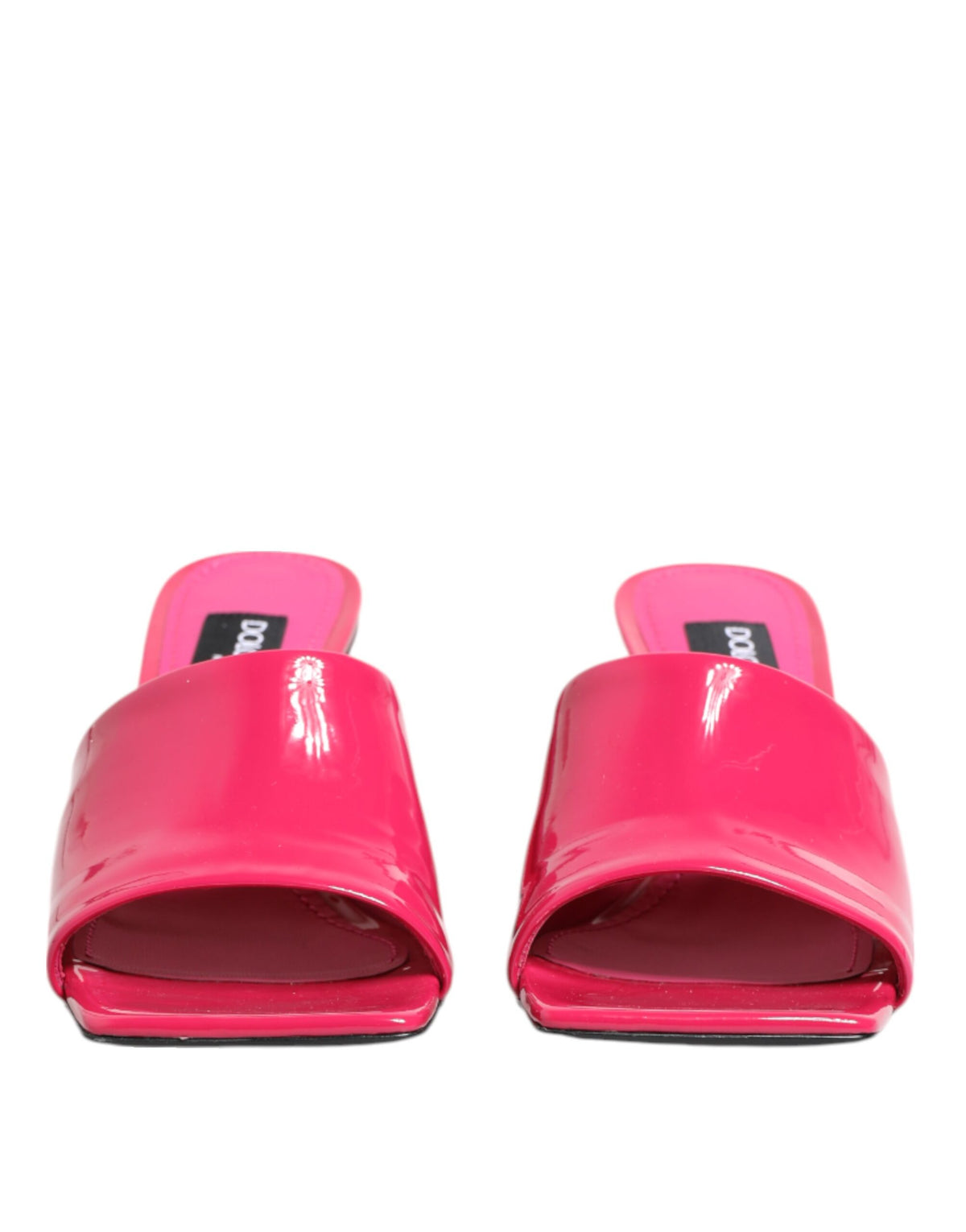 Mules Sandals by Dolce & Gabbana for women in calf leather gold & pink presents a sculptural silhouette, showcasing the Women's Calf Leather Mules Sandals design with a sculptural block-heel and open toe style for a premium look.