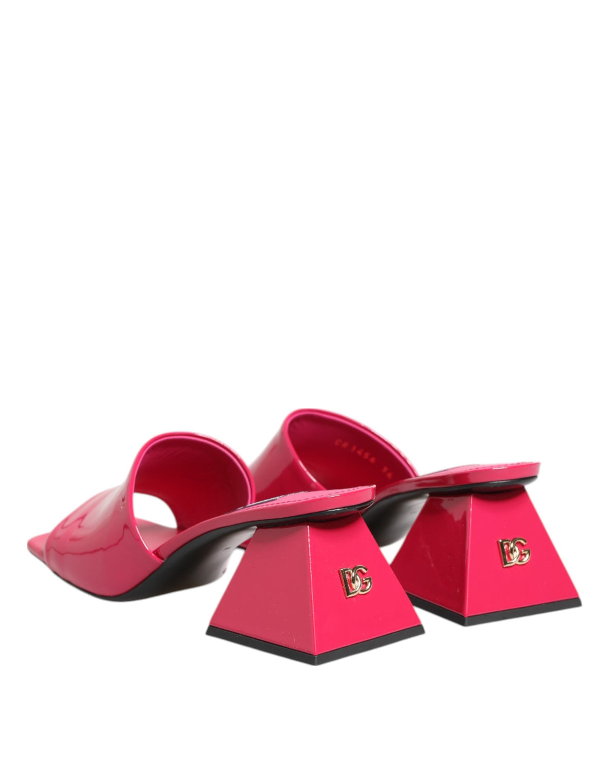 Mules Sandals by Dolce & Gabbana for women in calf leather gold & pink features an exquisite silhouette, showcasing the exquisite Women's Calf Leather Mules Sandals with a block-heel and open toe style.