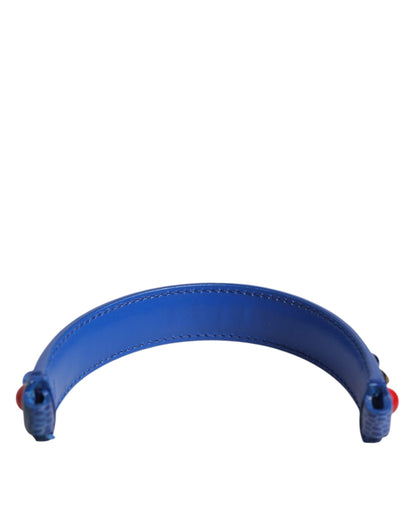 Dolce & Gabbana Calf Leather Shoulder Strap - Blue