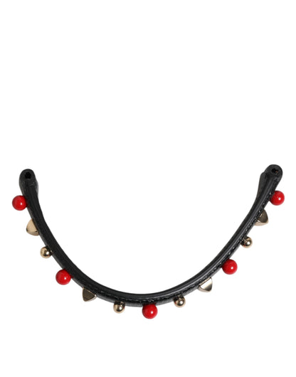 Dolce & Gabbana Calf Leather Shoulder Strap - Black