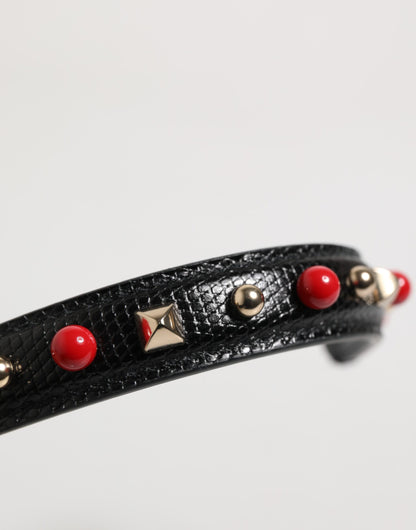 Dolce & Gabbana Calf Leather Shoulder Strap - Black