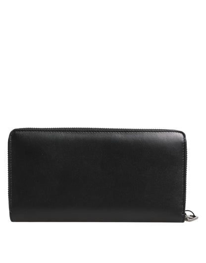 Dolce & Gabbana Black Brown Exotic Leather Men Continental Clutch Wallet