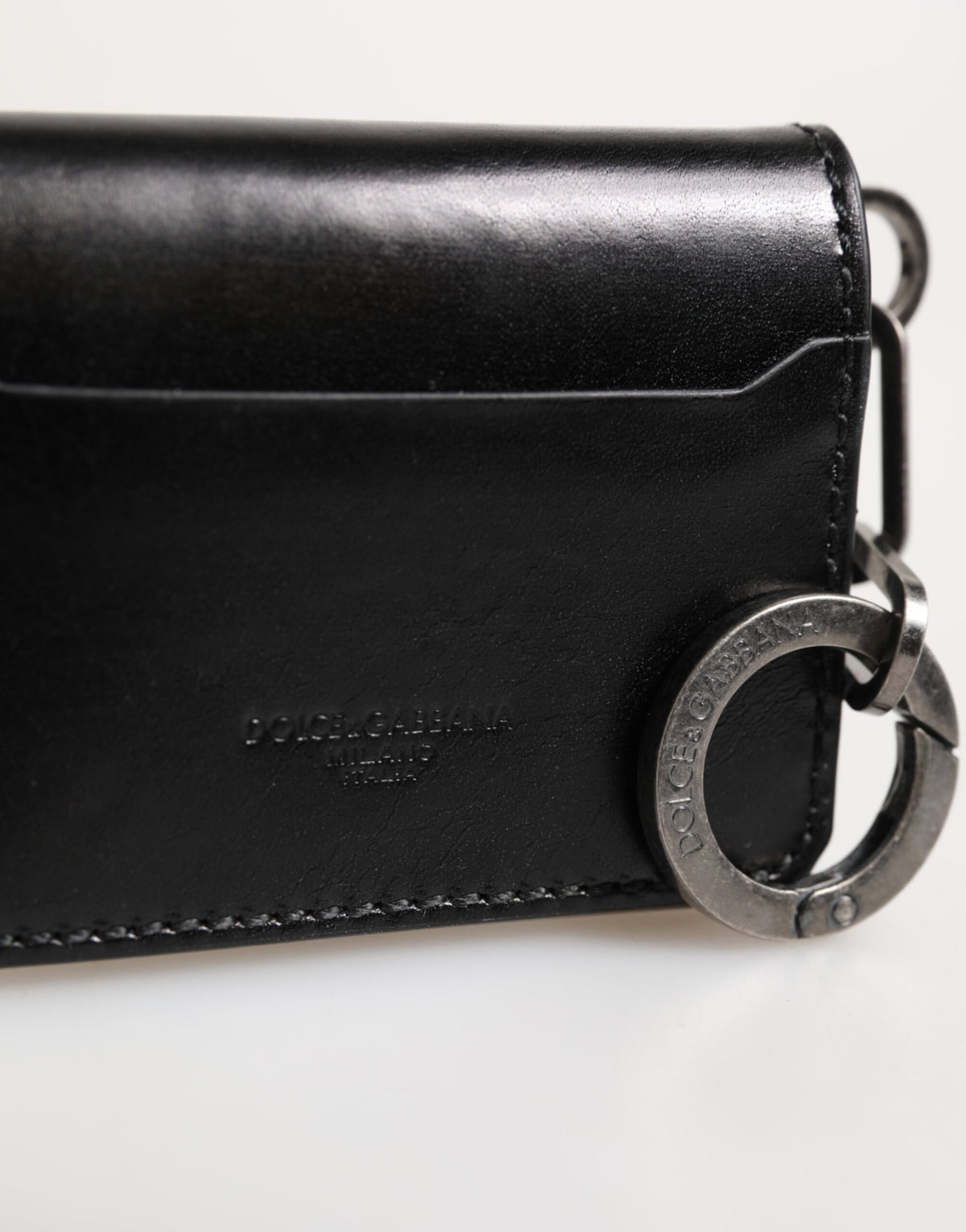 Dolce & Gabbana Horse Leather Cardholder Wallet - Black
