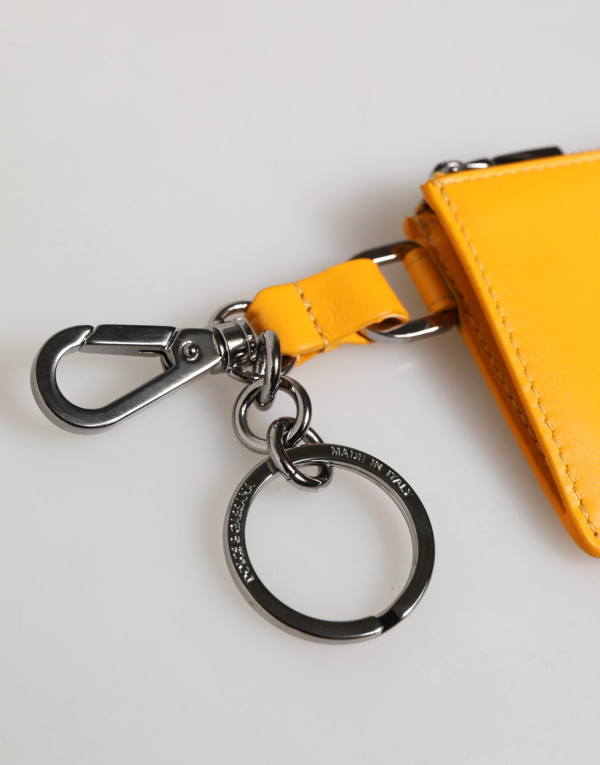 Dolce & Gabbana Calf Leather Cardholder Wallet - Orange Yellow