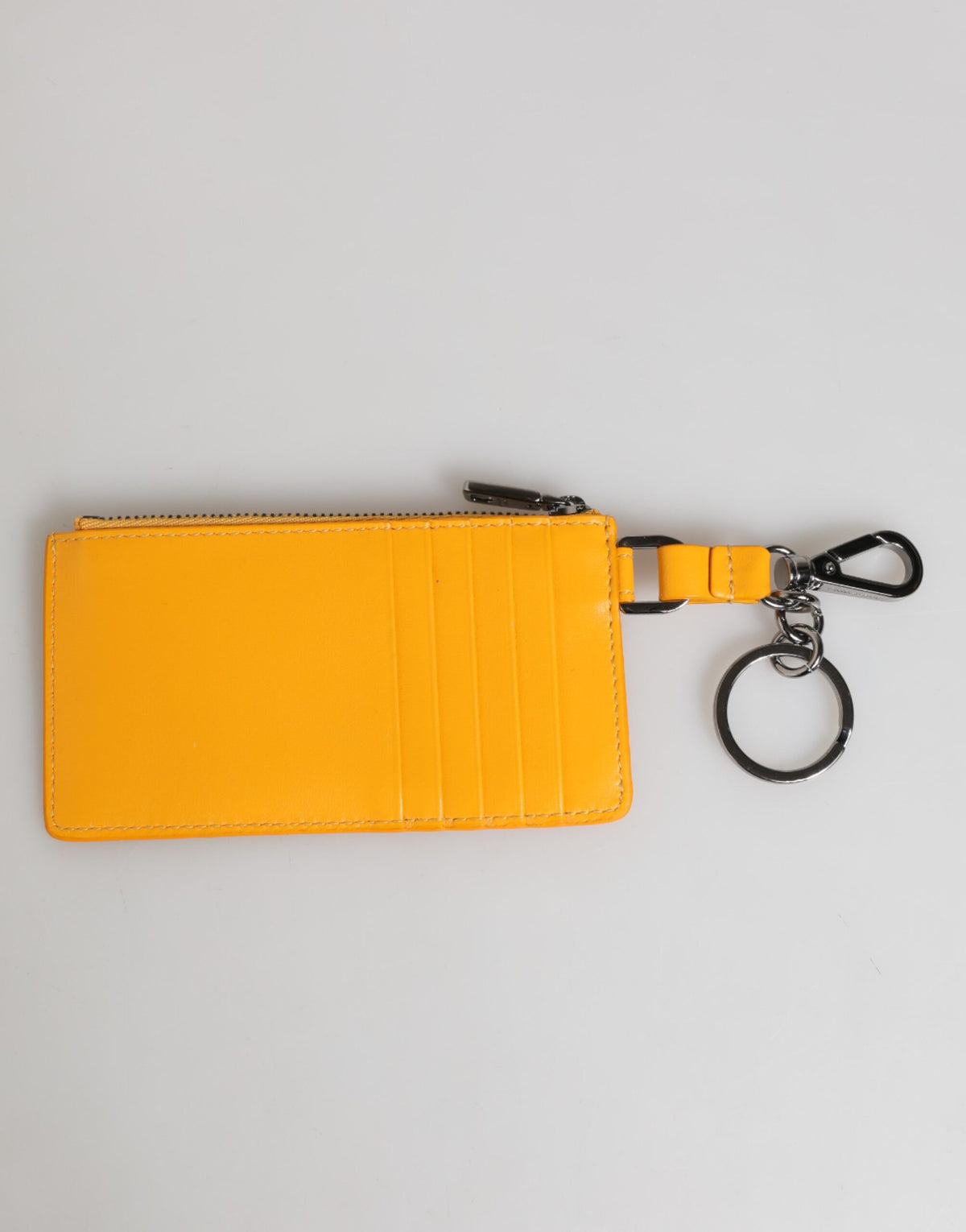 Dolce & Gabbana Calf Leather Cardholder Wallet - Orange Yellow