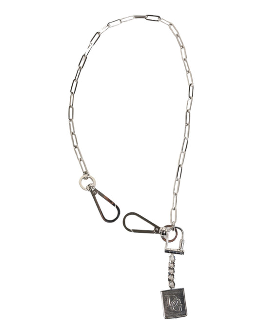 Dolce & Gabbana Men's Brass Silver & Zamak Necklace - Silver