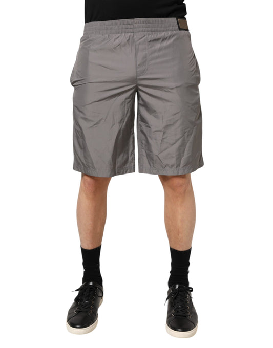 Dolce & Gabbana Men's Nylon Swim Shorts - Gray Light Grey