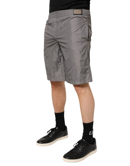 Dolce & Gabbana Men's Nylon Swim Shorts - Gray Light Grey