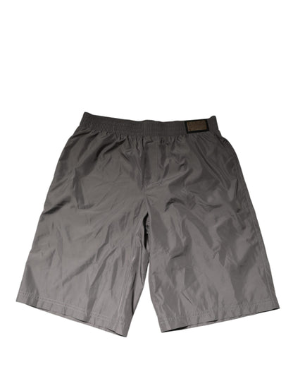 Dolce & Gabbana Men's Nylon Swim Shorts - Gray Light Grey