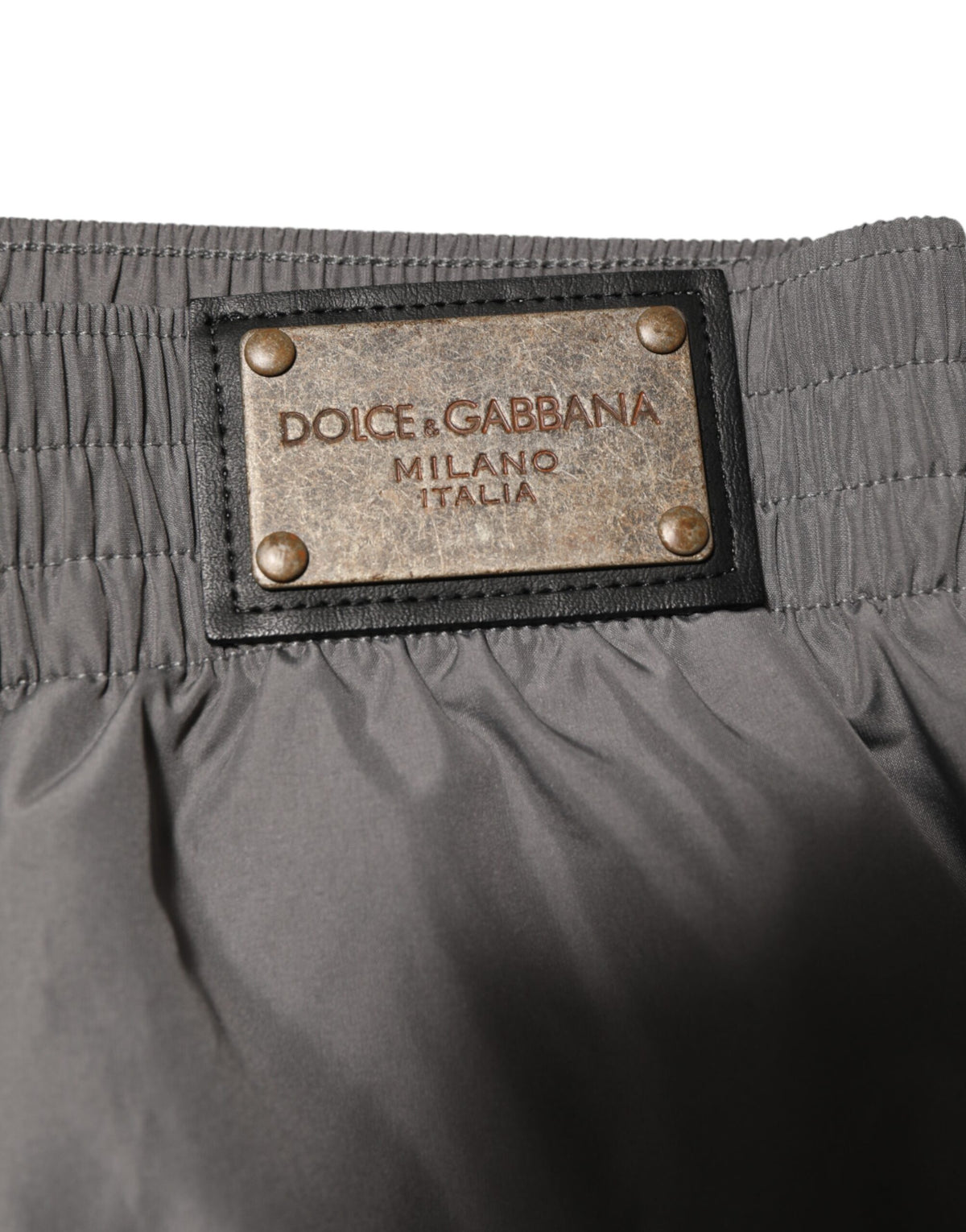 Dolce & Gabbana Men's Nylon Swim Shorts - Gray Light Grey