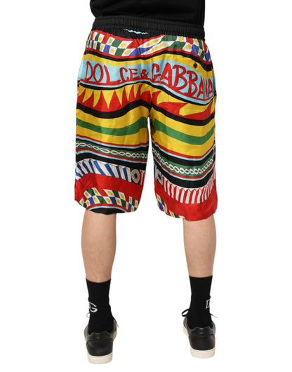 Dolce & Gabbana Multicolor Sicilian Carretto Shorts Swimwear