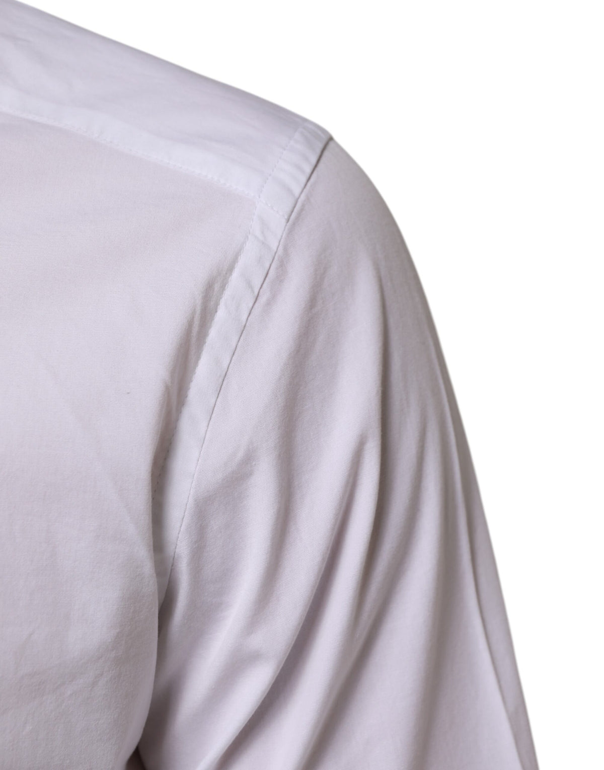 Dolce & Gabbana Men's Slim Long-Sleeve Cotton Shirt - Gold White