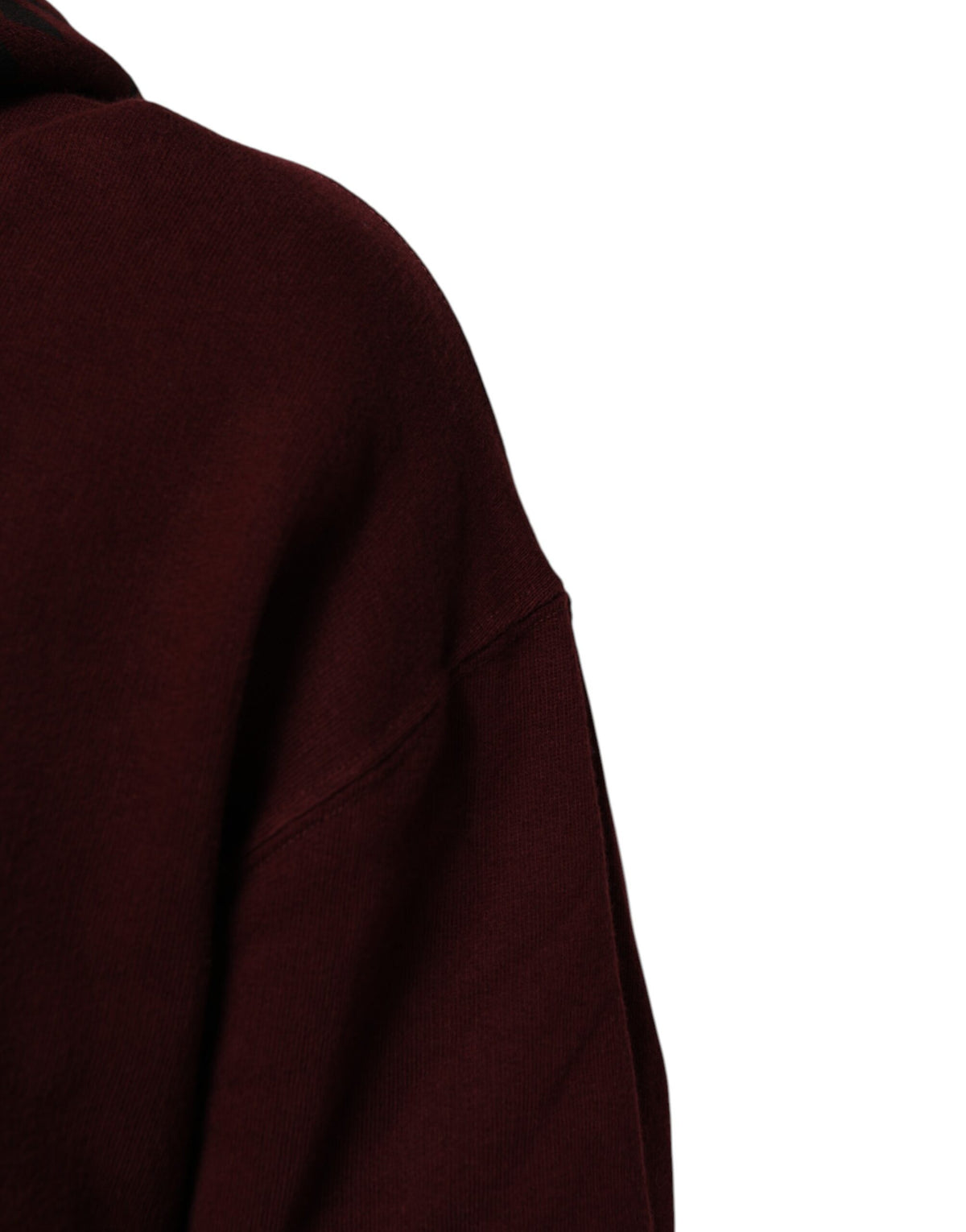 Dolce & Gabbana Men's Regular Fit Cotton Sweatshirt Hoodie - Burgundy Plaid Striped