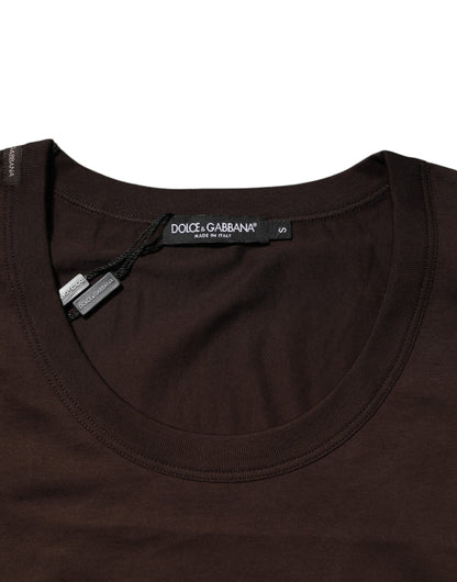 Dolce & Gabbana Men's Regular Fit Cotton Tank Top - Brown