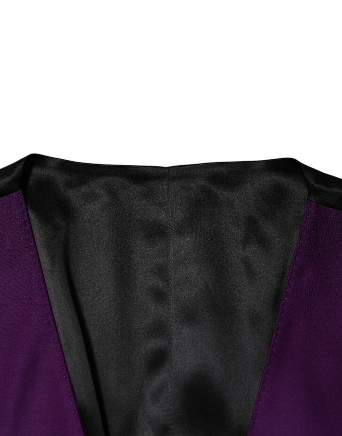 Dolce & Gabbana Men's Virgin Wool Polyester & Silk Vest - Purple