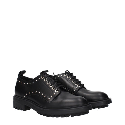 Max Mara Black Leather Oxfords And Derbies