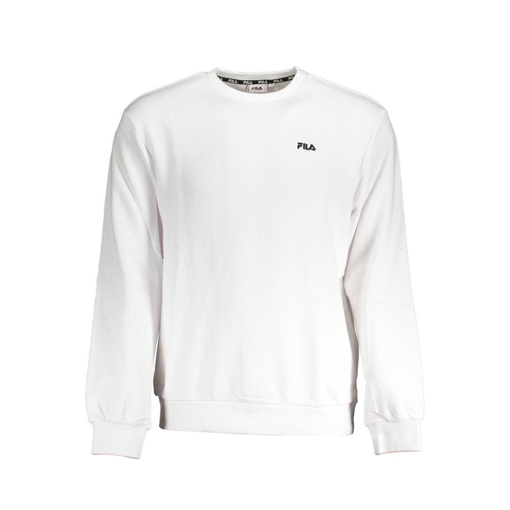 Sweatshirt by Fila for men in organic cotton white features an provocated silhouette, detailed with a provocated long-sleeve and a refined crew neckline for a sophisticated aesthetic.