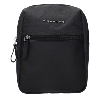 Piquadro Black Fabric Crossbody Bags