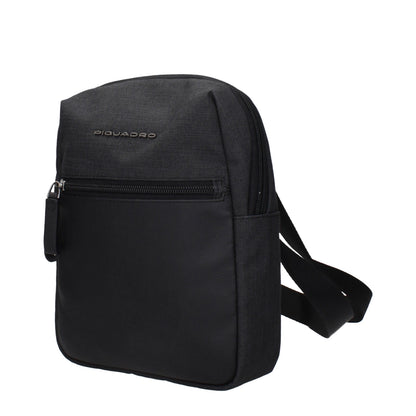 Piquadro Black Fabric Crossbody Bags