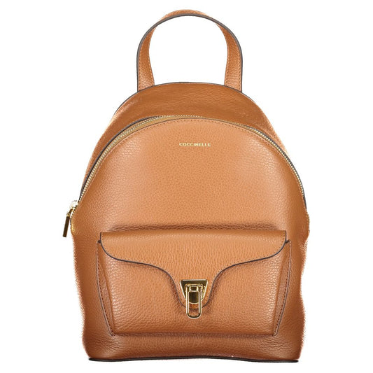 Coccinelle Beat Generation Brown Leather Small Backpack
