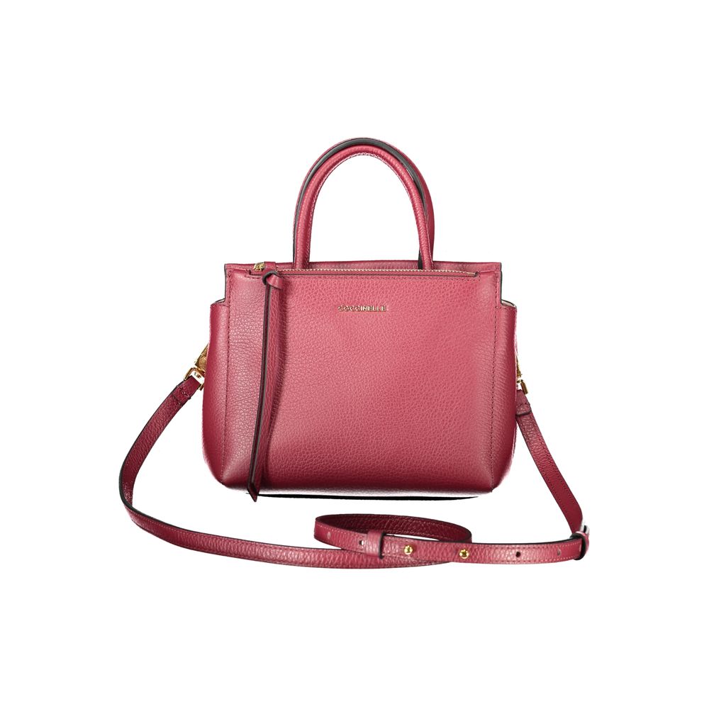 Coccinelle Purple Leather Arlettis Medium Satchel Handbag