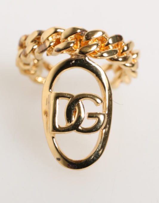 Dolce & Gabbana Men's Gold Brass Ring - Gold