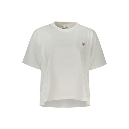 Guess Jeans White Cotton Tops & T-Shirt