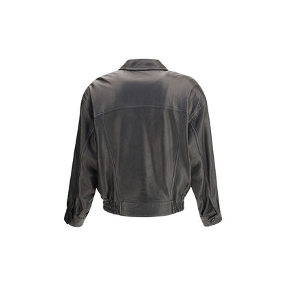 Saint Laurent Balloon Leather Jacket