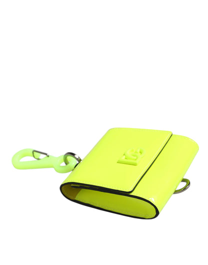 Dolce & Gabbana Calf Leather Cardholder Wallet - Green Yellow