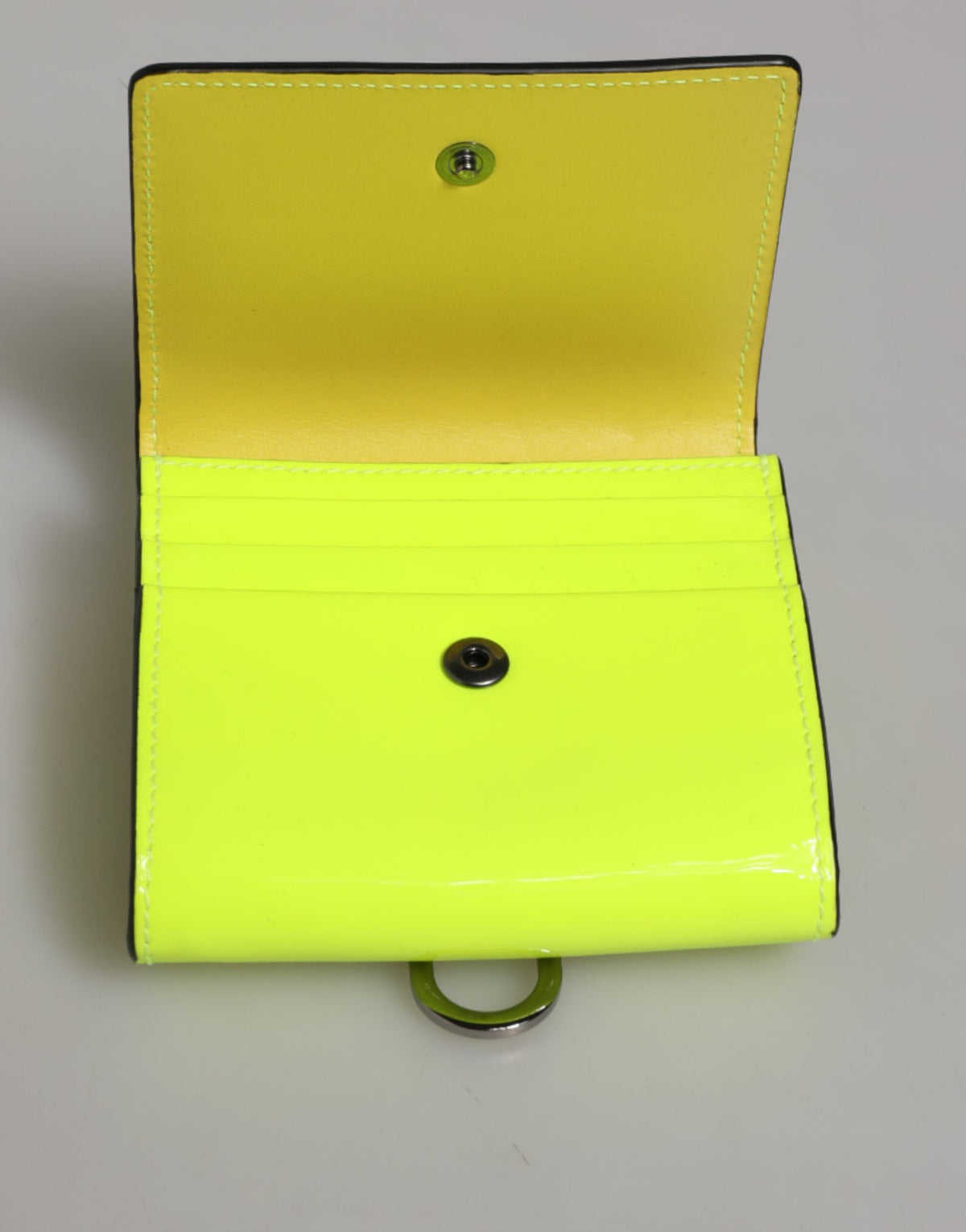 Dolce & Gabbana Calf Leather Cardholder Wallet - Green Yellow
