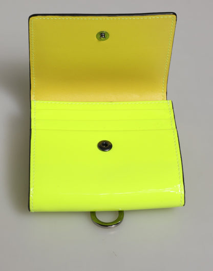 Dolce & Gabbana Calf Leather Cardholder Wallet - Green Yellow
