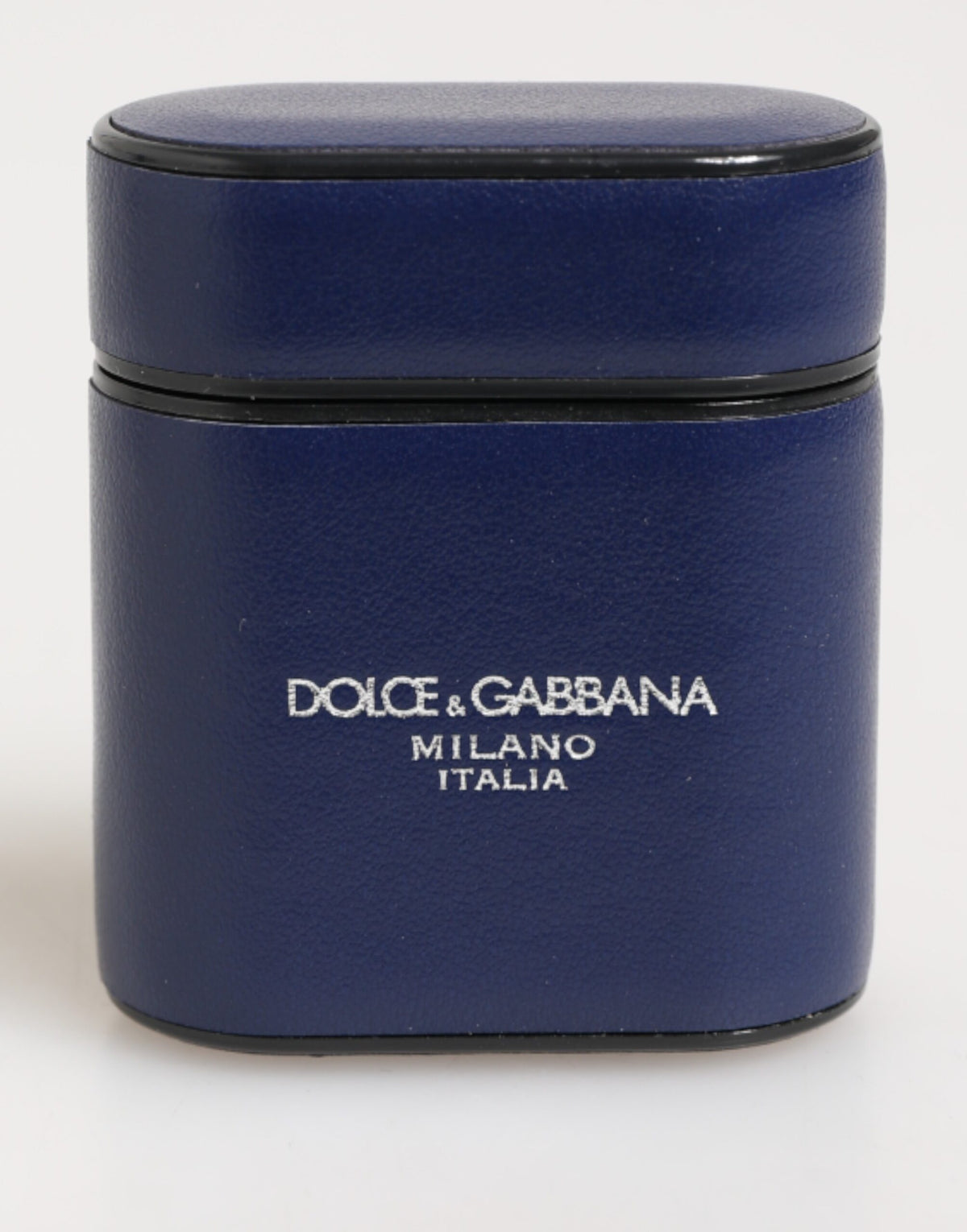 Dolce & Gabbana Calfskin Leather Earbuds Carrying Case - Blue Print