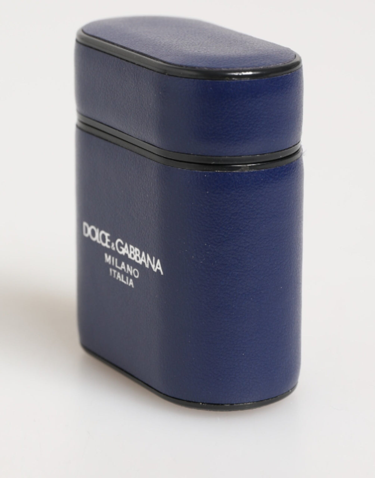 Dolce & Gabbana Calfskin Leather Earbuds Carrying Case - Blue Print