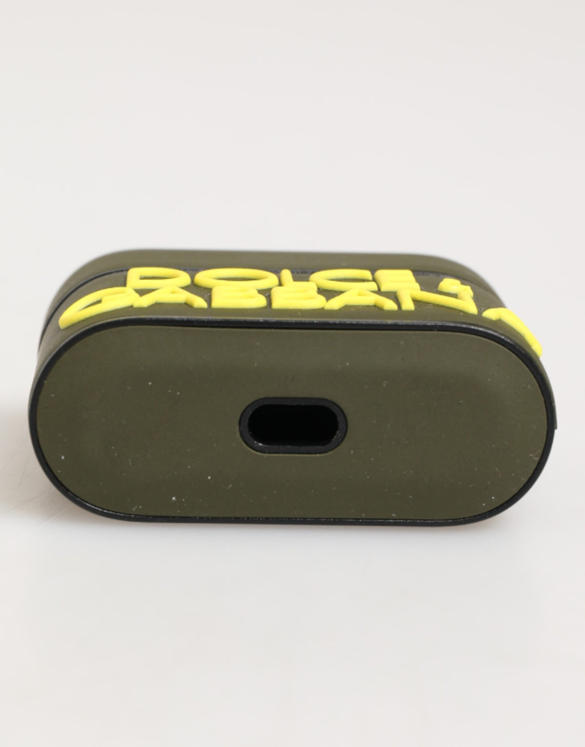 Dolce & Gabbana TU Polycarbonate PVC Polyurethane & Rubber Earbuds Carrying Case - Military Green Yellow