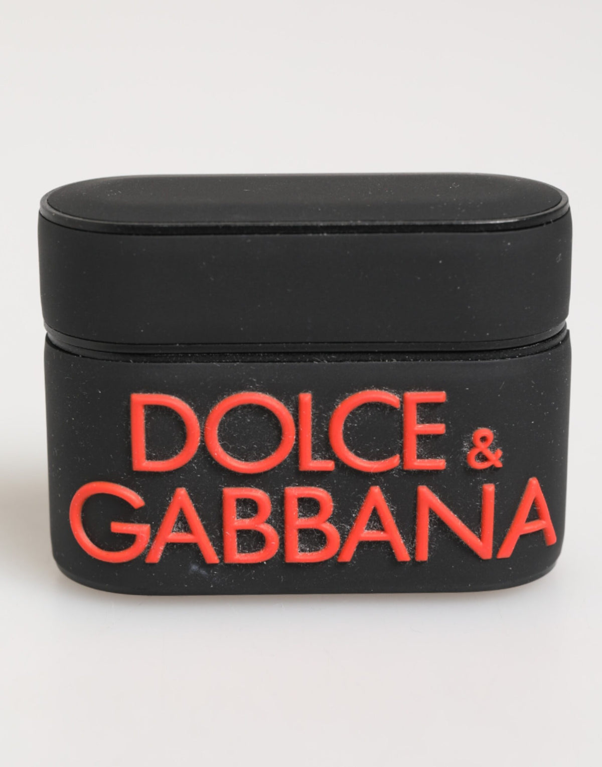 Dolce & Gabbana TU Polycarbonate PVC Polyurethane & Rubber Earbuds Carrying Case - Black Orange